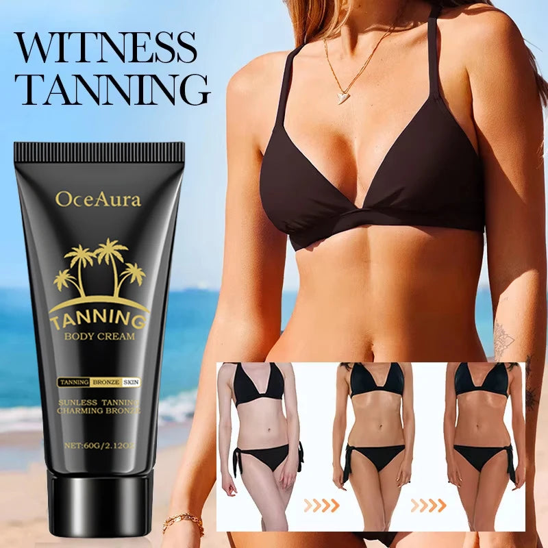 Tanning Lotion Self Tanner Body Cream Skin Care Natural Tanning Oils Lotions Charming Bronze Daily Use Beach Vacations For Body