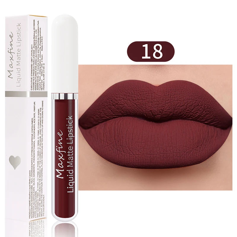 Matte liquid lipstick Waterproof sexy velvet lip glaze Long lasting moisturizing lipstick - Kellylooks Shop
